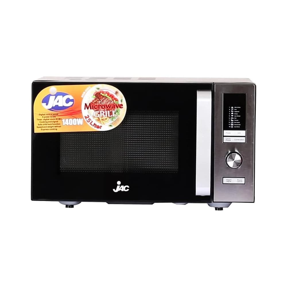 ميكروويف كهربائي من جاك 25 لتر أسود مع شواية رقمية