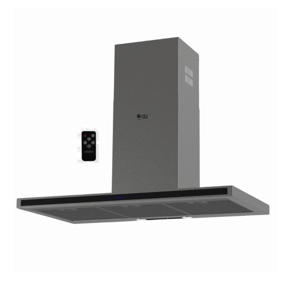 شفاط مطبخ 90 سم – قوة شفط 1000 م³/ساعة مع فلاتر ألمنيوم وكربون