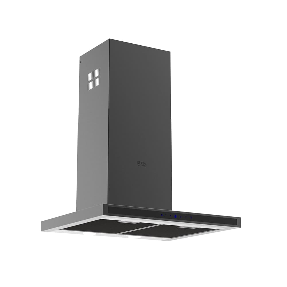 شفاط مطبخ 90 سم من بيورتي – قوة شفط 1000 م³/ساعة مع فلاتر ألمنيوم وكربون