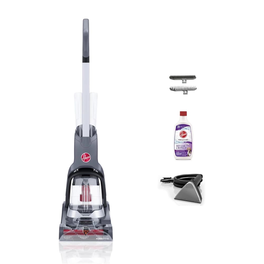 مكنسة هوفر PowerDash Pet Advanced - منظفة سجاد مدمجة بقوة فائقة وتقنية التجفيف السريع (HeatForce)