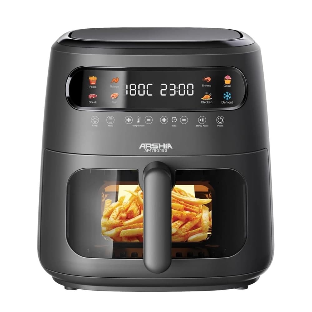 قلاية هوائية متعددة الوظائف أرشيا 8 لتر – تحكم باللمس – 1500 واط – لون أسود (AF478-3183)