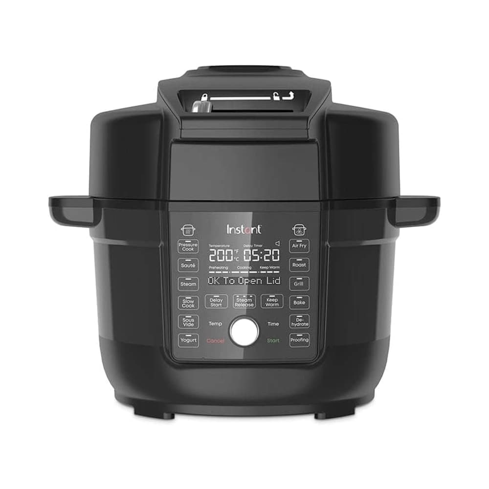 حله ضغط + قلايه هوائيه من إنستانت بوت- 6.5 لتر - أسود