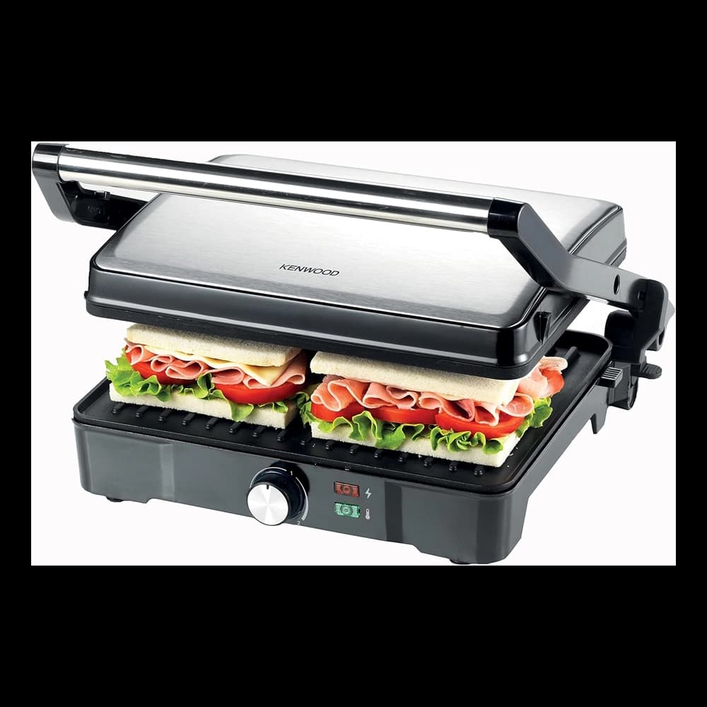 شواية كينوود كهربائية 2000 وات – 3 مستويات حرارة – لون فضي (HGM31)