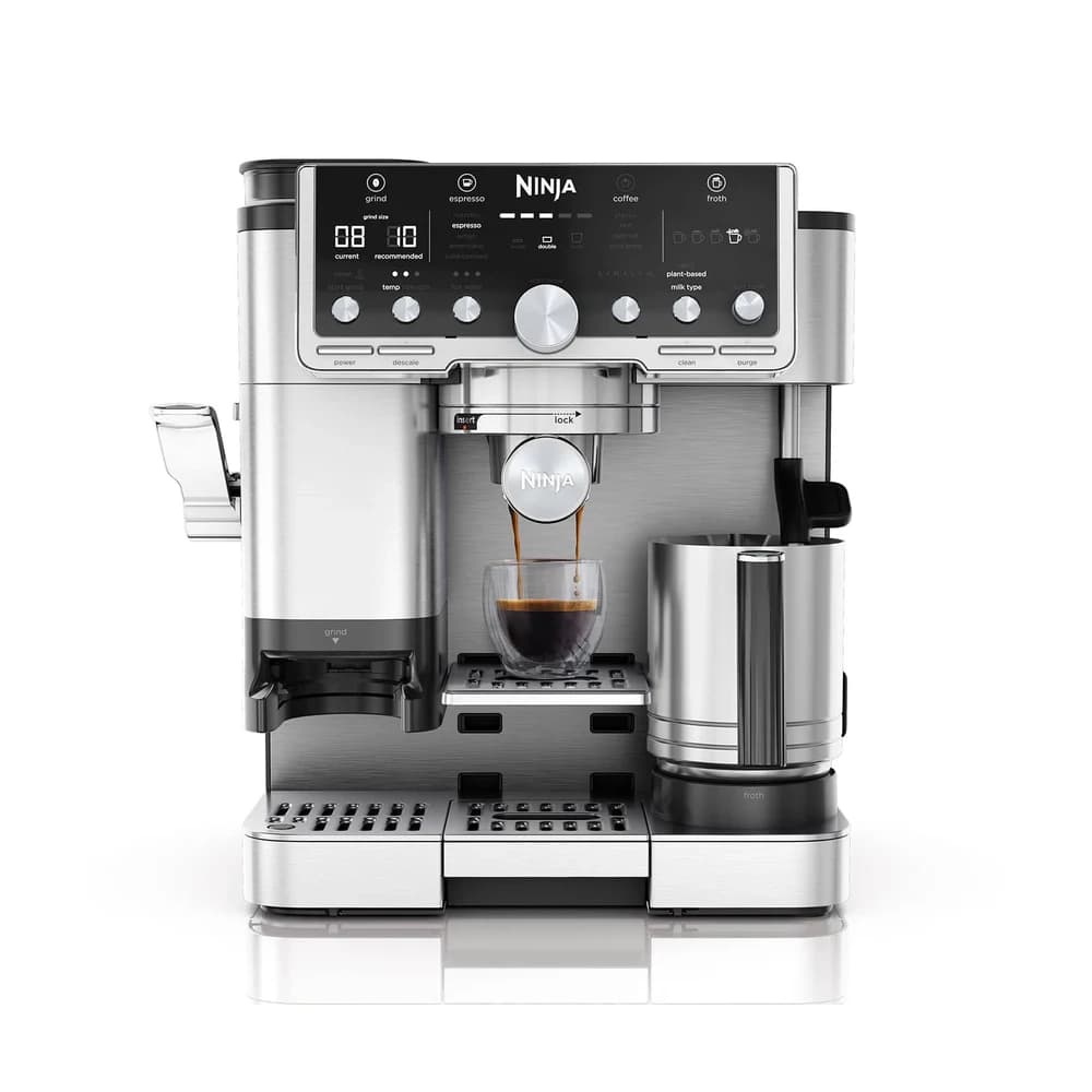 ماكينة قهوة نينجا لوكس كافيه برو ES701UK – 3 في 1 مع مطحنة مدمجة ونظام رغوة متطور