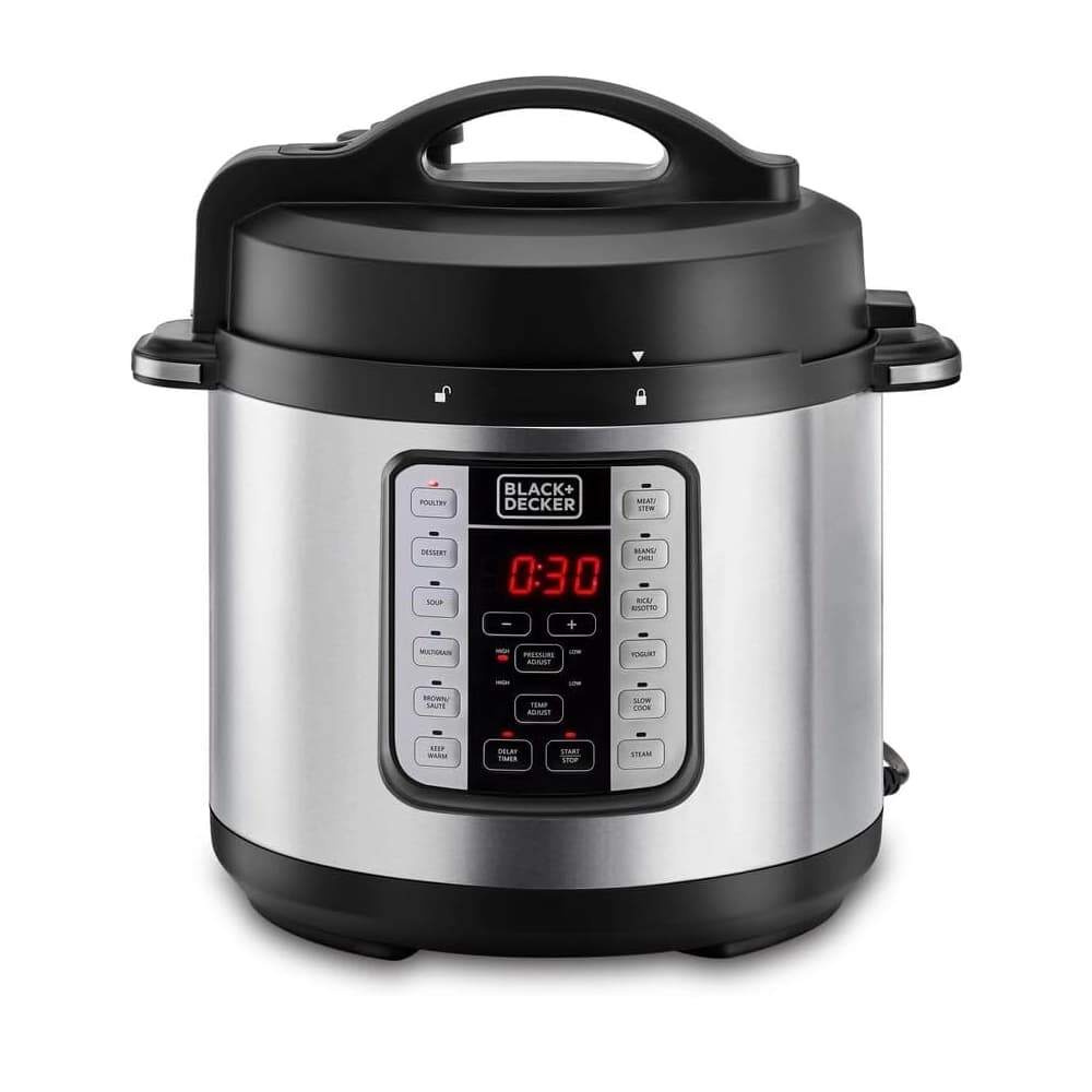 حلة ضغط كهربائية بلاك اند ديكر 6 لتر – 1000 واط – 7 في 1 – موديل PCP1000-B5