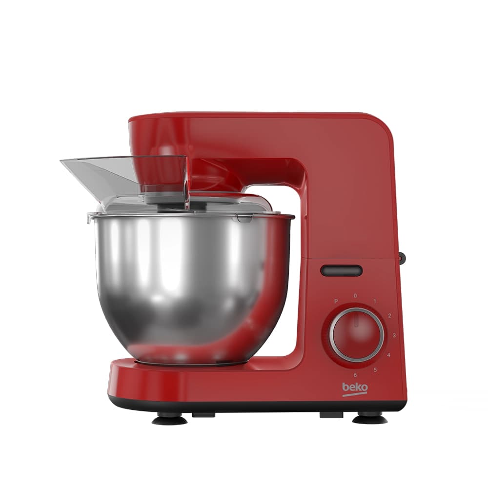 عجان كهربائي بيكو , 1500 واط , 5 لتر + 6 سرعات مع ملحقات العجن والخفق وإبريق ستانلس ستيل | mm5371