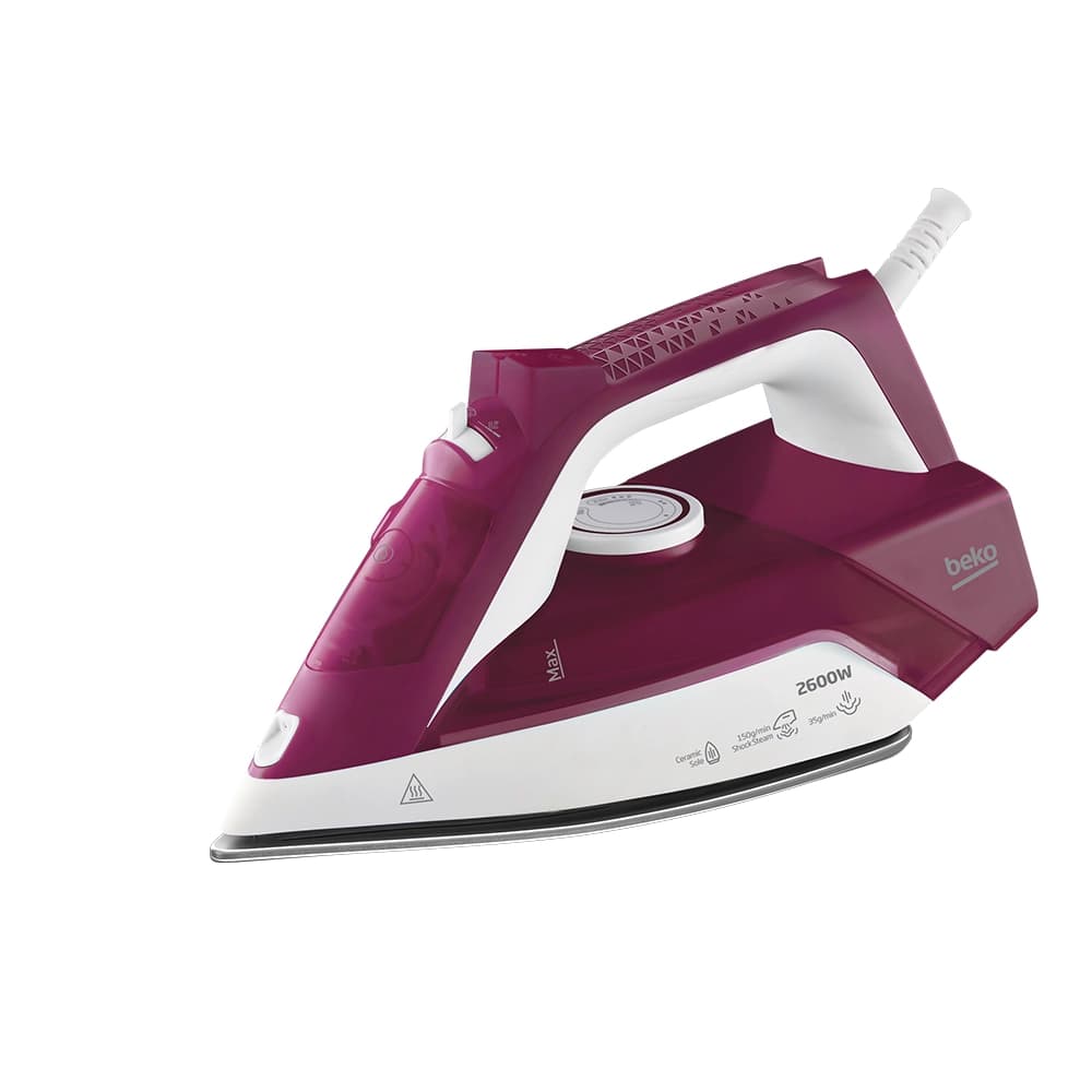 مكواة بخار بيكو , 2600 واط , قاعدة سيراميك , بخار قوي , مانع للتسريب وإغلاق تلقائي | SIM 3126 R