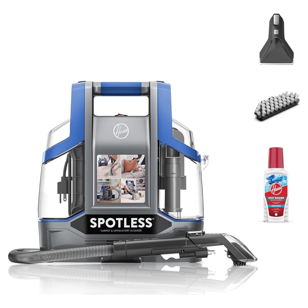 مكنسة غسيل السجاد والمفروشات Hoover Spotless المحمولة , إزالة البقع العميقة , 400 واط , سعة 2.6 لتر | CDCW-CSME