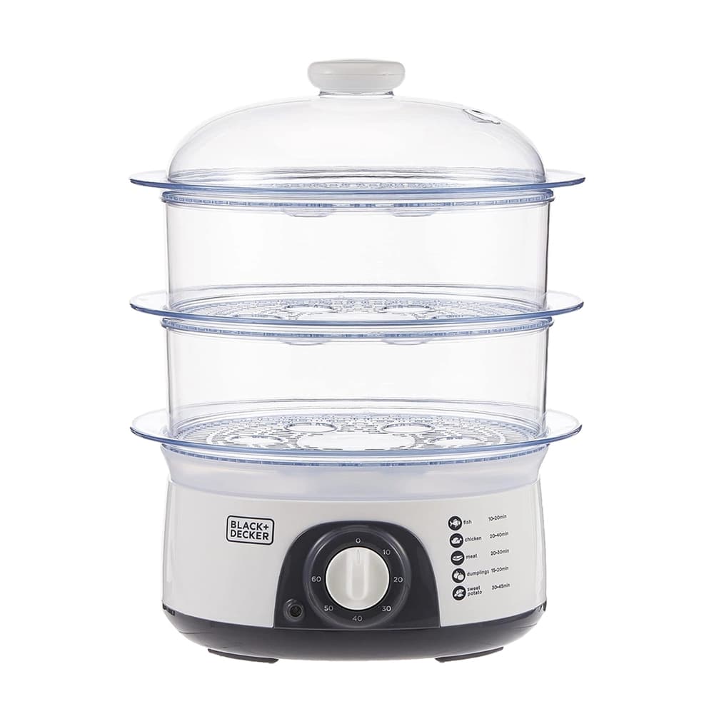 حلة بخار من بلاك اند ديكر , 775 واط , بثلاثة طبقات للطهي , 10 لتر | HS6000-B5