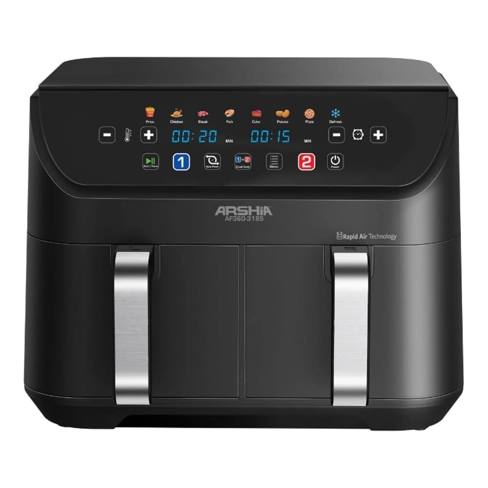 قلاية هوائية أرشيا  , 9 لتر , 2800 واط , سلة مزدوجة للطهي | AF360