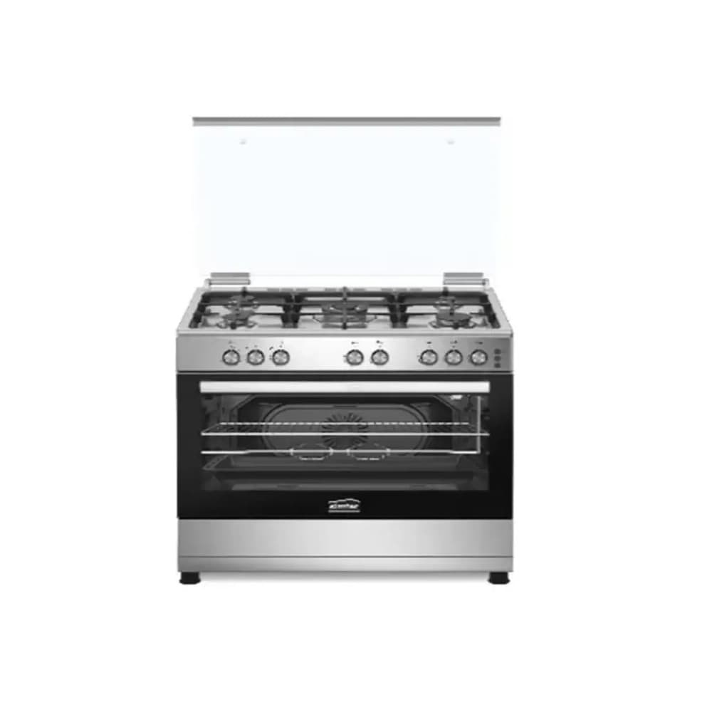 بوتاجاز سيمفر فري ستاند 90×60 سم – 5 شعلات غاز مع مروحة فرن